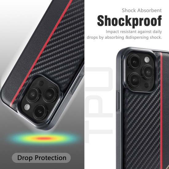 For Samsung Galaxy S24+ 5G LC.IMEEKE 3 in 1 Carbon Fiber Texture Shockproof Phone Case(Black)
