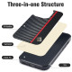 For Samsung Galaxy S24+ 5G LC.IMEEKE 3 in 1 Carbon Fiber Texture Shockproof Phone Case(Black)