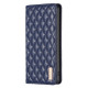 For Samsung Galaxy S24+ 5G Diamond Lattice Magnetic Leather Flip Phone Case(Blue)