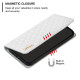 For Samsung Galaxy S24+ 5G Diamond Lattice Magnetic Leather Flip Phone Case(White)