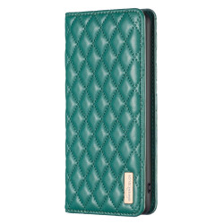 For Samsung Galaxy S24+ 5G Diamond Lattice Magnetic Leather Flip Phone Case(Green)