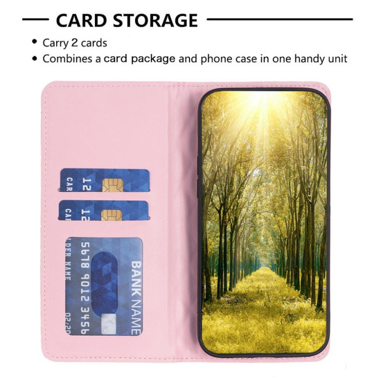 For Samsung Galaxy S24+ 5G Diamond Lattice Magnetic Leather Flip Phone Case(Pink)