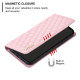 For Samsung Galaxy S24+ 5G Diamond Lattice Magnetic Leather Flip Phone Case(Pink)