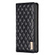 For Samsung Galaxy S24+ 5G Diamond Lattice Magnetic Leather Flip Phone Case(Black)
