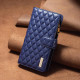 For Samsung Galaxy S24+ 5G Diamond Lattice Zipper Wallet Leather Flip Phone Case(Blue)