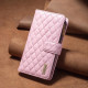 For Samsung Galaxy S24+ 5G Diamond Lattice Zipper Wallet Leather Flip Phone Case(Pink)