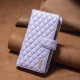 For Samsung Galaxy S24+ 5G Diamond Lattice Zipper Wallet Leather Flip Phone Case(Purple)