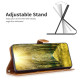 For Samsung Galaxy S24+ 5G Color Block Denim Texture Leather Phone Case(Brown)