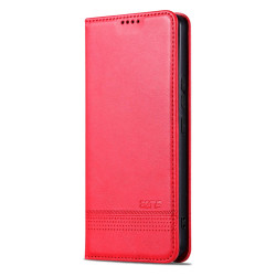 For Samsung Galaxy S24+ 5G AZNS Magnetic Calf Texture Flip Leather Phone Case(Red)