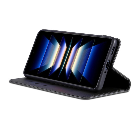 For Samsung Galaxy S24+ 5G AZNS Magnetic Calf Texture Flip Leather Phone Case(Black)
