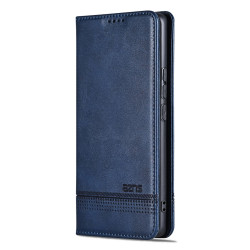 For Samsung Galaxy S24+ 5G AZNS Magnetic Calf Texture Flip Leather Phone Case(Dark Blue)