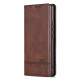For Samsung Galaxy S24+ 5G AZNS Magnetic Calf Texture Flip Leather Phone Case(Dark Brown)