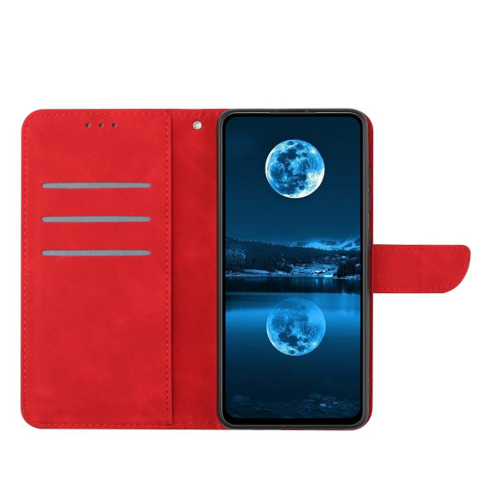 For Samsung Galaxy S24+ 5G Stitching Embossed Leather Phone Case(Red)