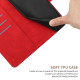 For Samsung Galaxy S24+ 5G Stitching Embossed Leather Phone Case(Red)