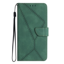 For Samsung Galaxy S24+ 5G Stitching Embossed Leather Phone Case(Green)