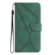 For Samsung Galaxy S24+ 5G Stitching Embossed Leather Phone Case(Green)