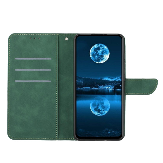For Samsung Galaxy S24+ 5G Stitching Embossed Leather Phone Case(Green)