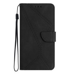 For Samsung Galaxy S24+ 5G Stitching Embossed Leather Phone Case(Black)