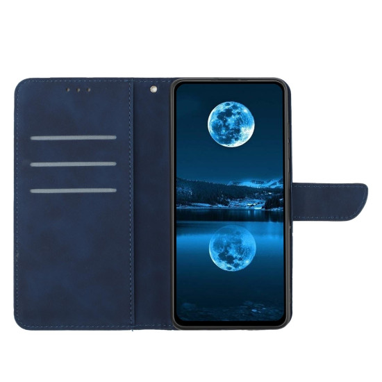 For Samsung Galaxy S24+ 5G Stitching Embossed Leather Phone Case(Blue)