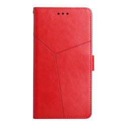 For Samsung Galaxy S24+ 5G Y-shaped Pattern Flip Leather Phone Case(Red)