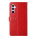 For Samsung Galaxy S24+ 5G Y-shaped Pattern Flip Leather Phone Case(Red)