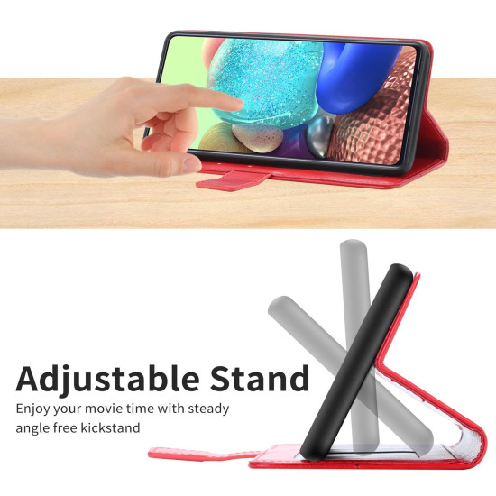 For Samsung Galaxy S24+ 5G Y-shaped Pattern Flip Leather Phone Case(Red)
