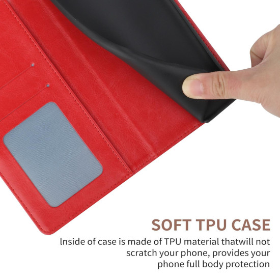 For Samsung Galaxy S24+ 5G Y-shaped Pattern Flip Leather Phone Case(Red)