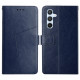 For Samsung Galaxy S24+ 5G Y-shaped Pattern Flip Leather Phone Case(Blue)