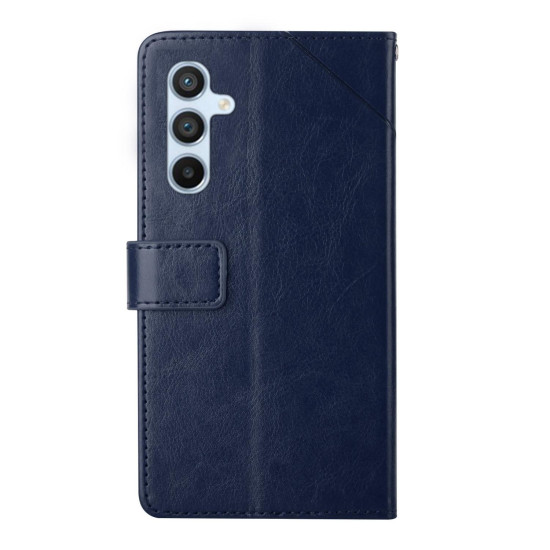 For Samsung Galaxy S24+ 5G Y-shaped Pattern Flip Leather Phone Case(Blue)