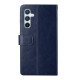 For Samsung Galaxy S24+ 5G Y-shaped Pattern Flip Leather Phone Case(Blue)