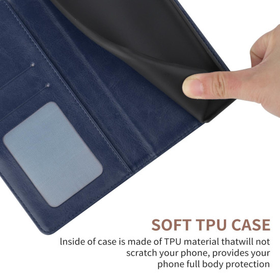 For Samsung Galaxy S24+ 5G Y-shaped Pattern Flip Leather Phone Case(Blue)