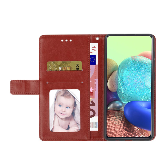 For Samsung Galaxy S24+ 5G Y-shaped Pattern Flip Leather Phone Case(Brown)