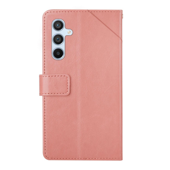 For Samsung Galaxy S24+ 5G Y-shaped Pattern Flip Leather Phone Case(Pink)