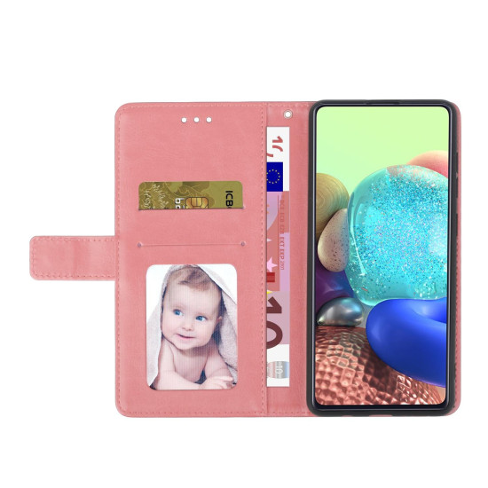 For Samsung Galaxy S24+ 5G Y-shaped Pattern Flip Leather Phone Case(Pink)