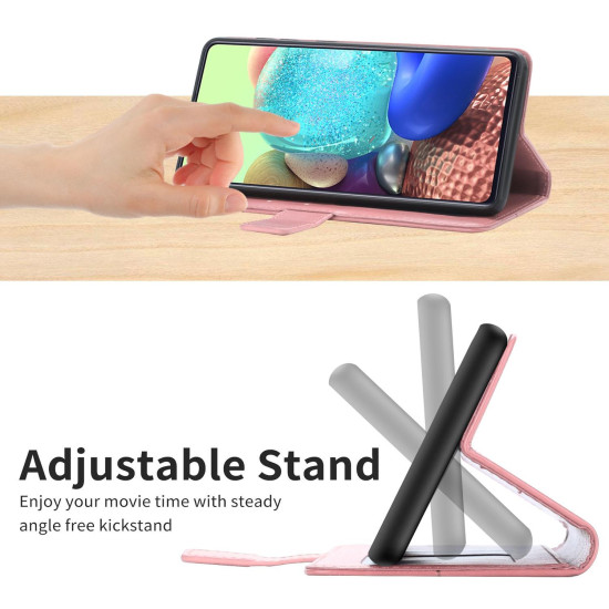 For Samsung Galaxy S24+ 5G Y-shaped Pattern Flip Leather Phone Case(Pink)