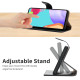 For Samsung Galaxy S24+ 5G HT02 Genuine Leather Fingerprint-proof Flip Phone Case(Black)