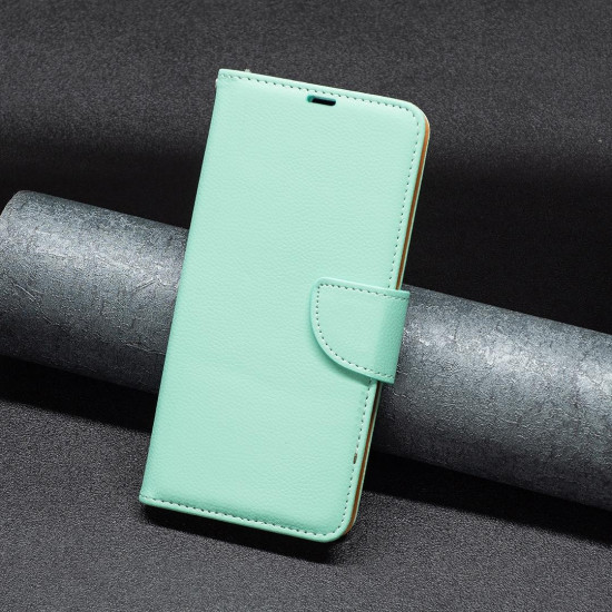 For Samsung Galaxy S24+ 5G Litchi Texture Pure Color Flip Leather Phone Case(Green)