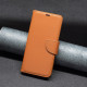 For Samsung Galaxy S24+ 5G Litchi Texture Pure Color Flip Leather Phone Case(Brown)