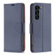 For Samsung Galaxy S24+ 5G Litchi Texture Pure Color Flip Leather Phone Case(Blue)