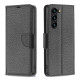 For Samsung Galaxy S24+ 5G Litchi Texture Pure Color Flip Leather Phone Case(Black)