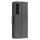 For Samsung Galaxy S24+ 5G Litchi Texture Pure Color Flip Leather Phone Case(Black)