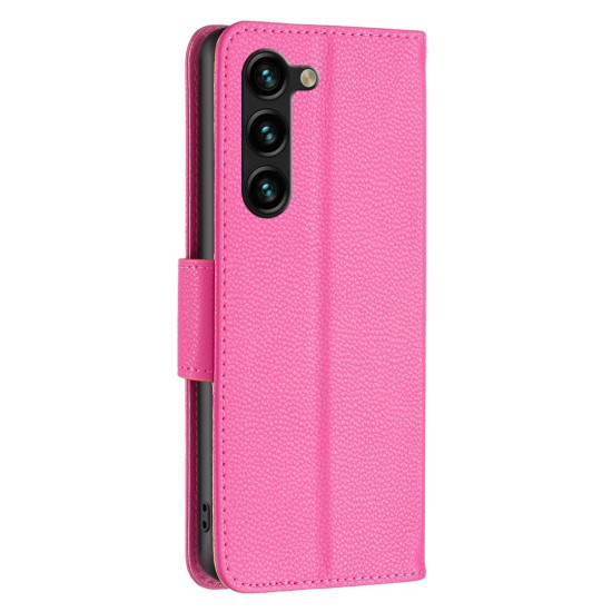 For Samsung Galaxy S24+ 5G Litchi Texture Pure Color Flip Leather Phone Case(Rose Red)