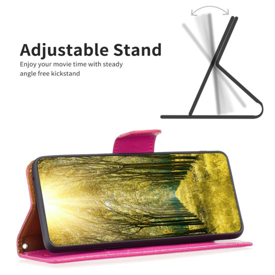 For Samsung Galaxy S24+ 5G Litchi Texture Pure Color Flip Leather Phone Case(Rose Red)