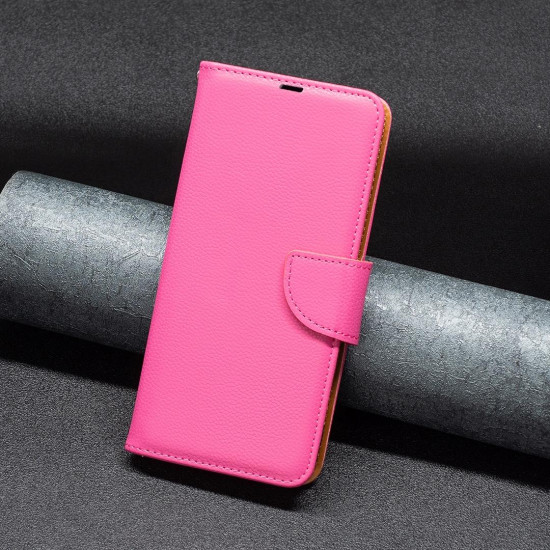 For Samsung Galaxy S24+ 5G Litchi Texture Pure Color Flip Leather Phone Case(Rose Red)