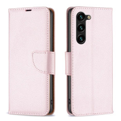 For Samsung Galaxy S24+ 5G Litchi Texture Pure Color Flip Leather Phone Case(Rose Gold)