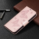 For Samsung Galaxy S24+ 5G Embossing Two Butterflies Pattern Leather Phone Case(Rose Gold)