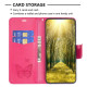 For Samsung Galaxy S24+ 5G Embossing Two Butterflies Pattern Leather Phone Case(Rose Red)