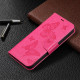 For Samsung Galaxy S24+ 5G Embossing Two Butterflies Pattern Leather Phone Case(Rose Red)