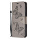 For Samsung Galaxy S24+ 5G Embossing Two Butterflies Pattern Leather Phone Case(Grey)