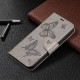 For Samsung Galaxy S24+ 5G Embossing Two Butterflies Pattern Leather Phone Case(Grey)